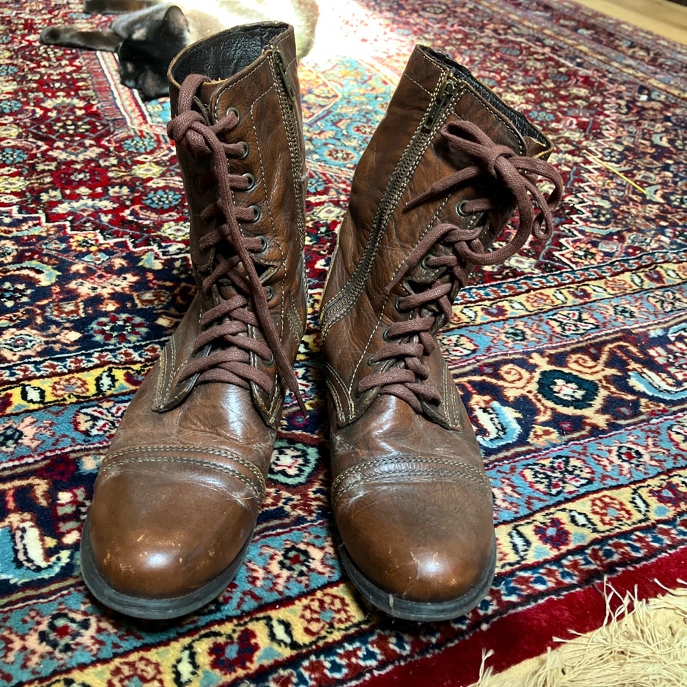 STEVE MADDEN / Troopa / Womens Brown Leather Boots / Size 10